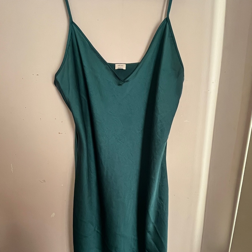 Wilfred Only Slip Satin Midi Dress Teal XL